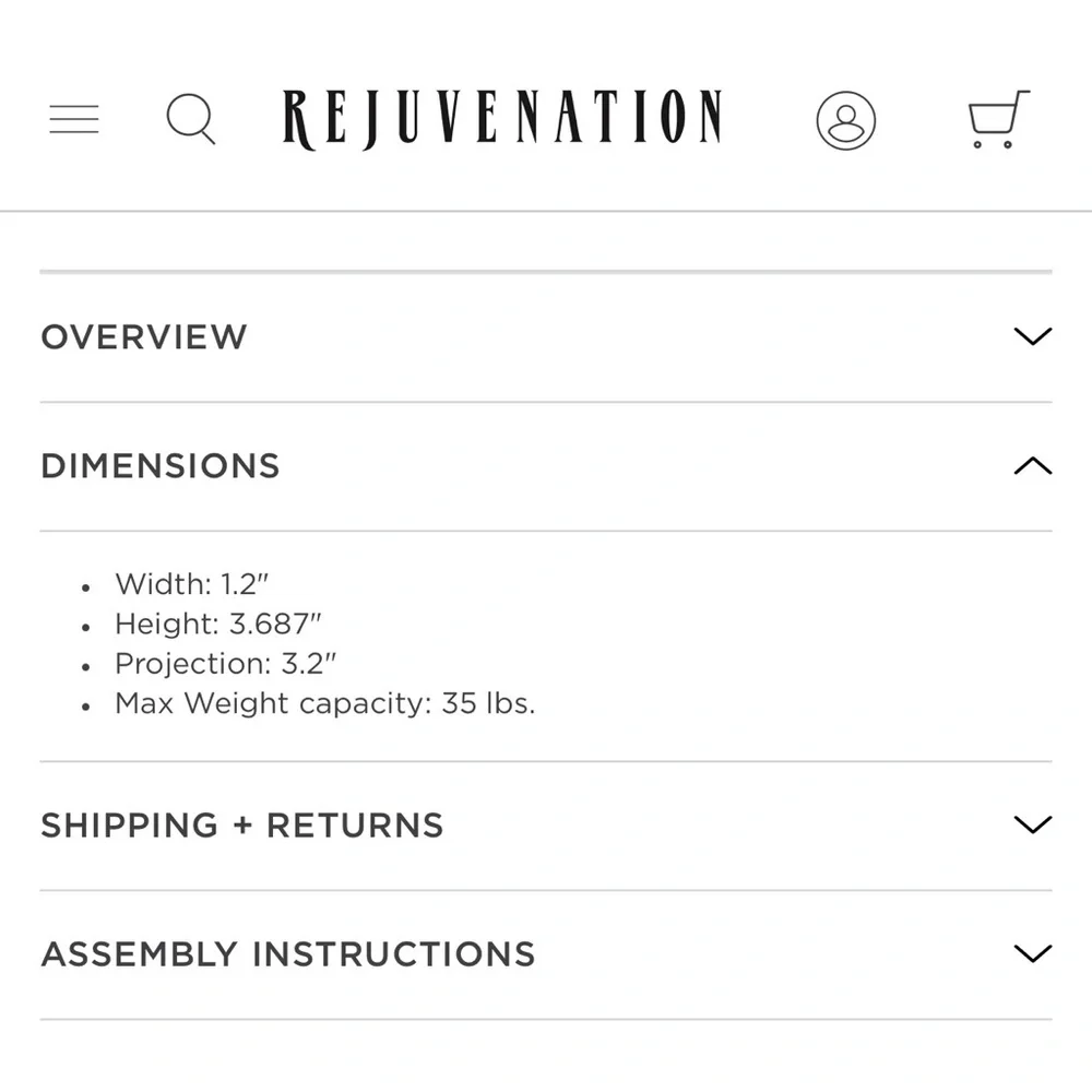 NWT Rejuvenation Vernon Classic Double Coat Hook Polished Nickel